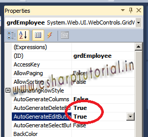 Gridview Properties - AutoGenerateDeleteButton & AutoGenerateEditButton Gridview Properties - AutoGenerateDeleteButton & AutoGenerateEditButton set to true