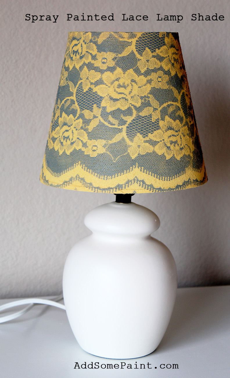 guest tutorial spray painted lace lamp shade