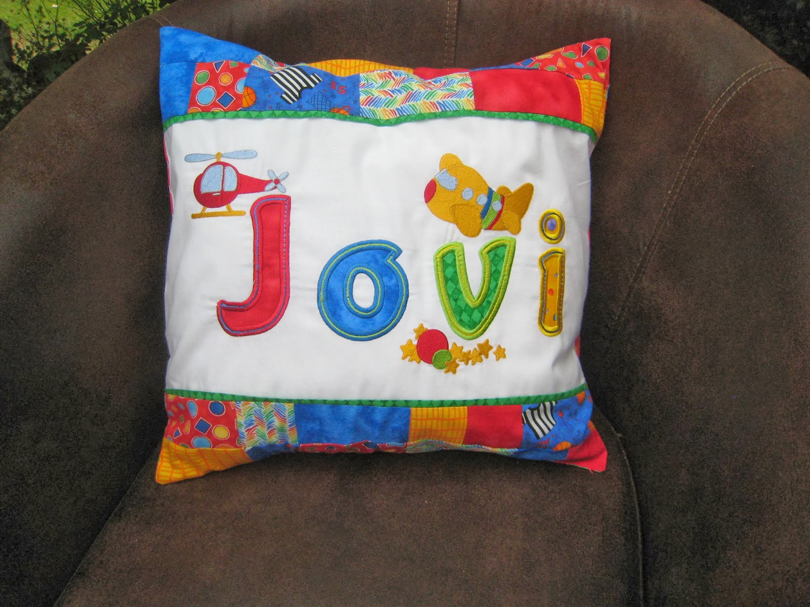 Vicki's Fabric Creations Personalized Name Pillow Tutorial ready for