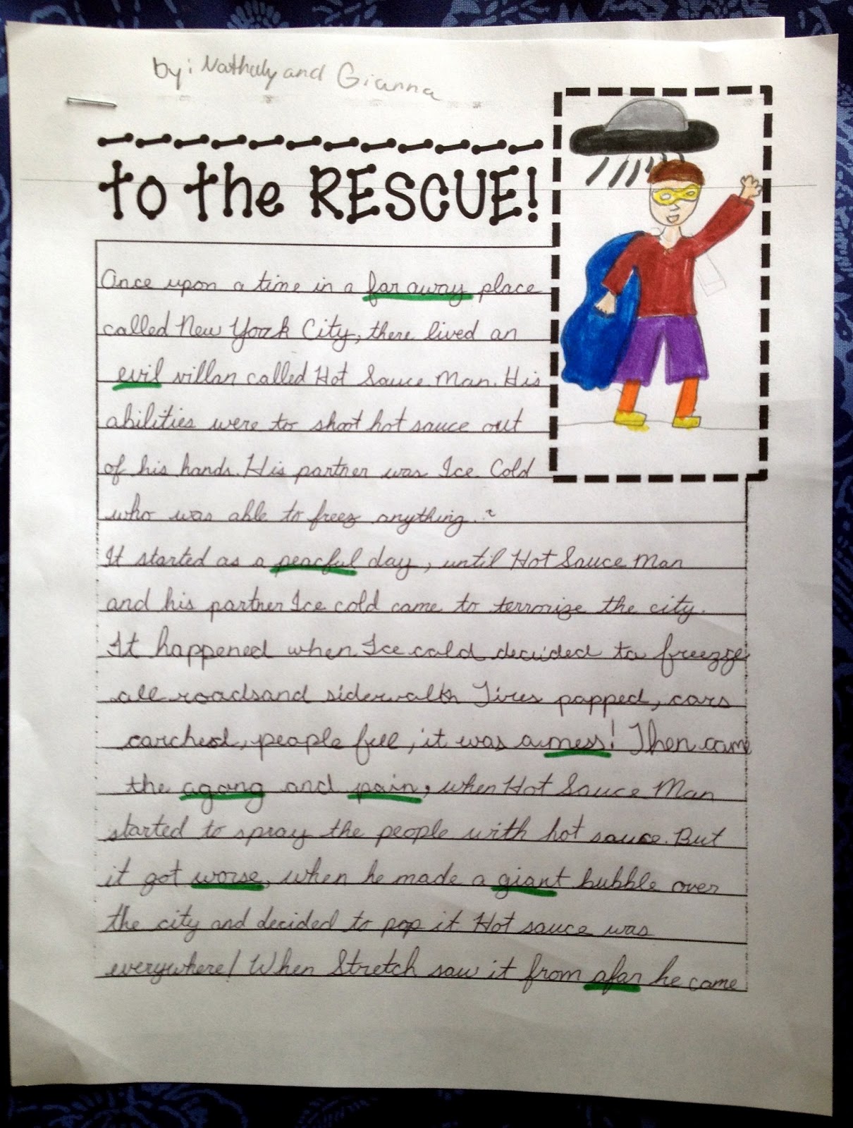 Superhero paragraph picture