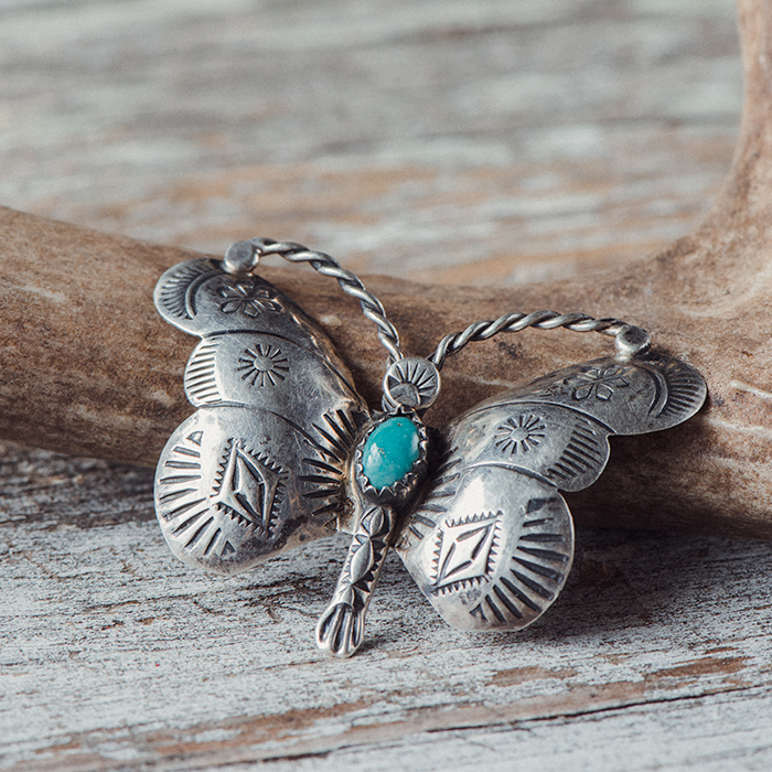 vintage-sterling-turquoise-butterfly-broach jewelry-photography
