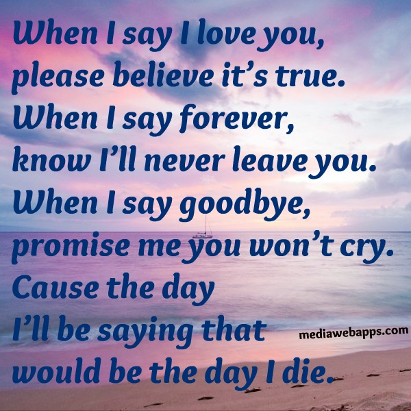 When i Say i Love Your Images Love Quotes