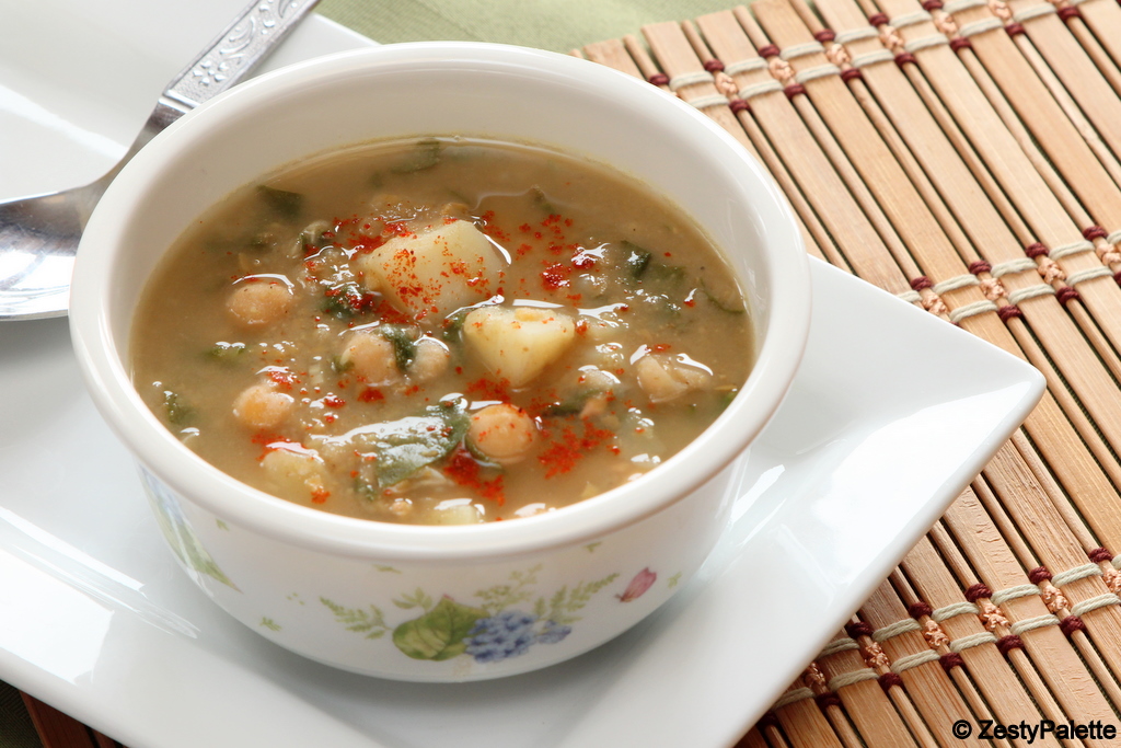 Cooks Joy Garlic, Chickpea and Spinach Soup