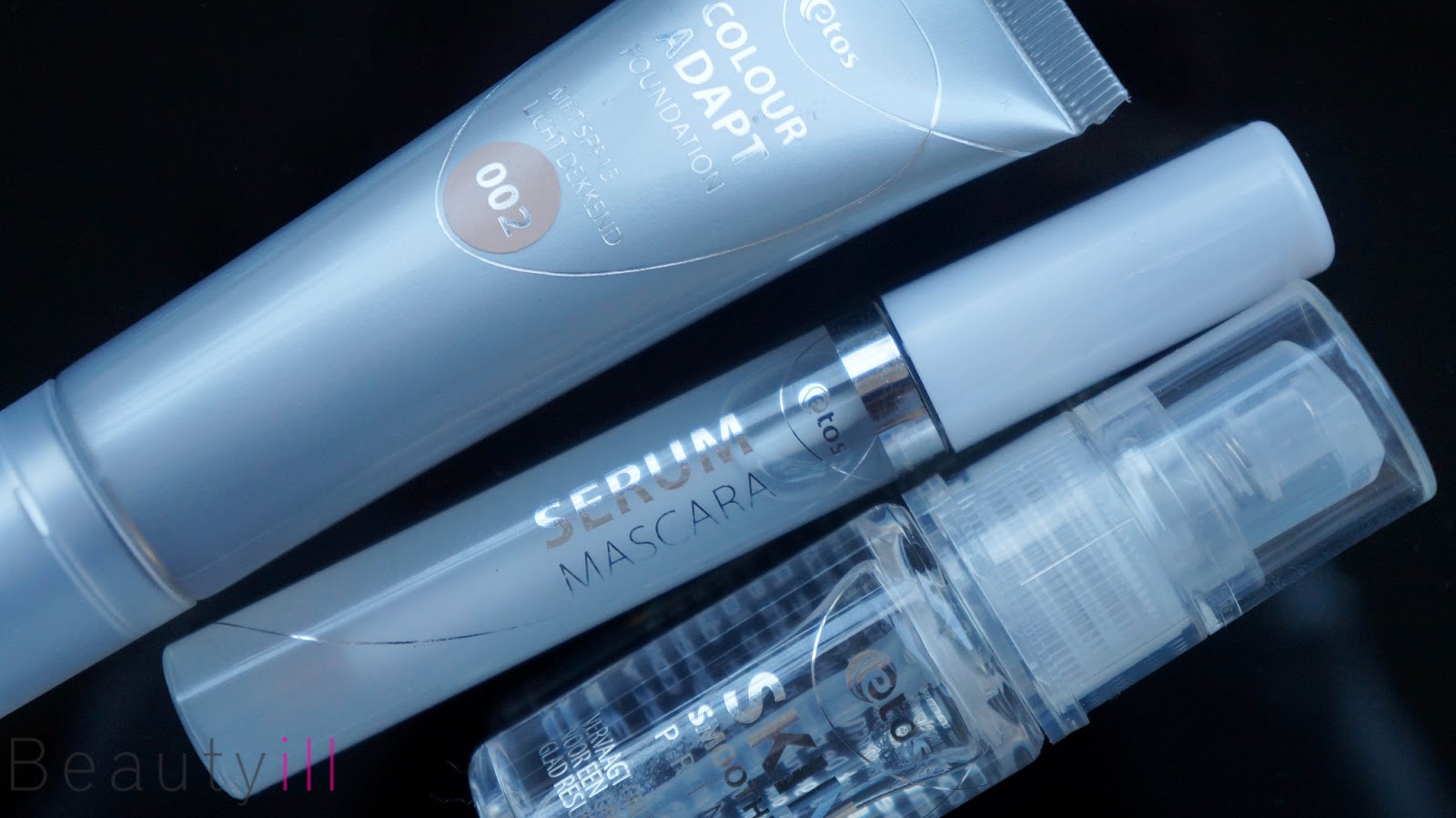 Uitgebreide review Etos Foundation, Primer & Wimper Serum Beautyill