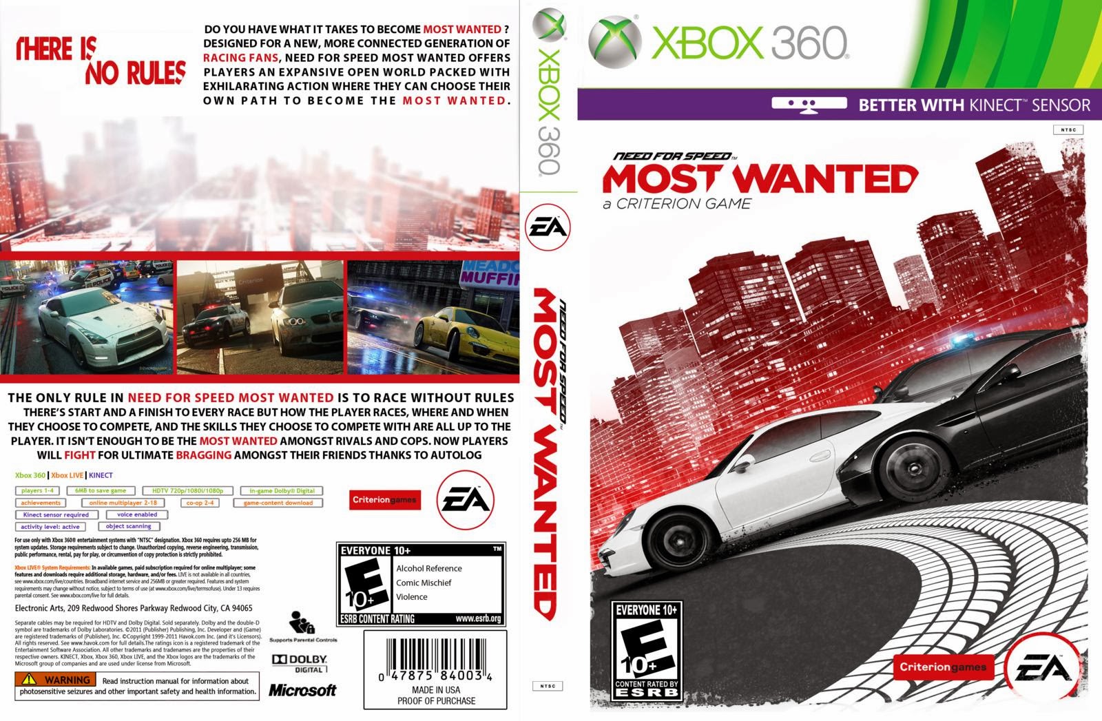 Need For Speed Most Wanted 2012 - Xbox 360 | Ultra Capas