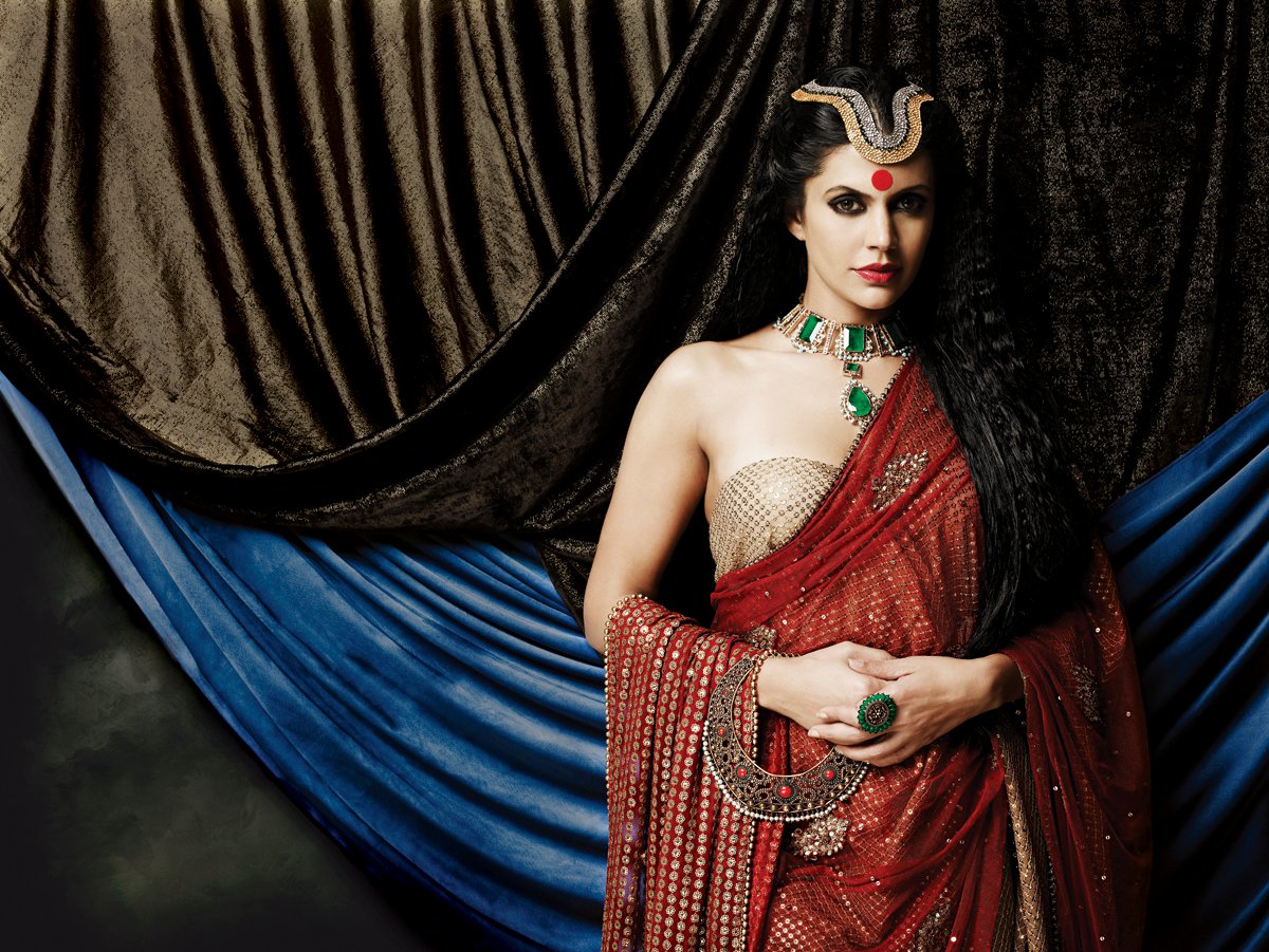 Mandira Bedi Gaja Jewellery Ad Photo Shoot