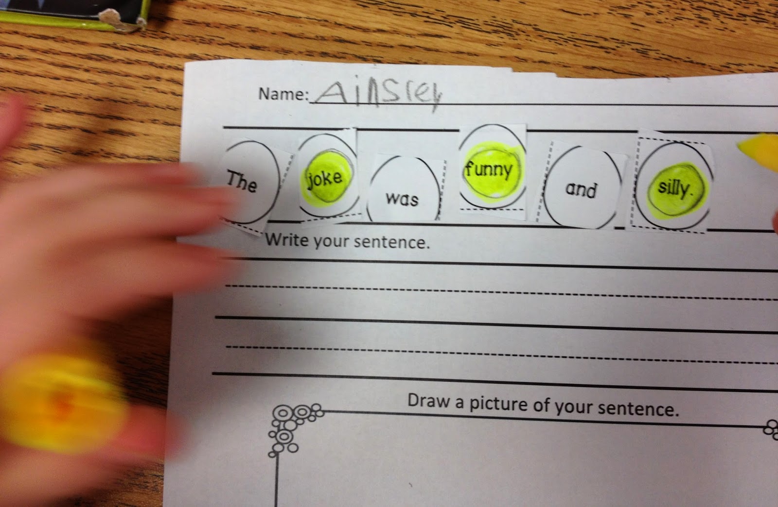 fun friday working on our calendar words for april sol train