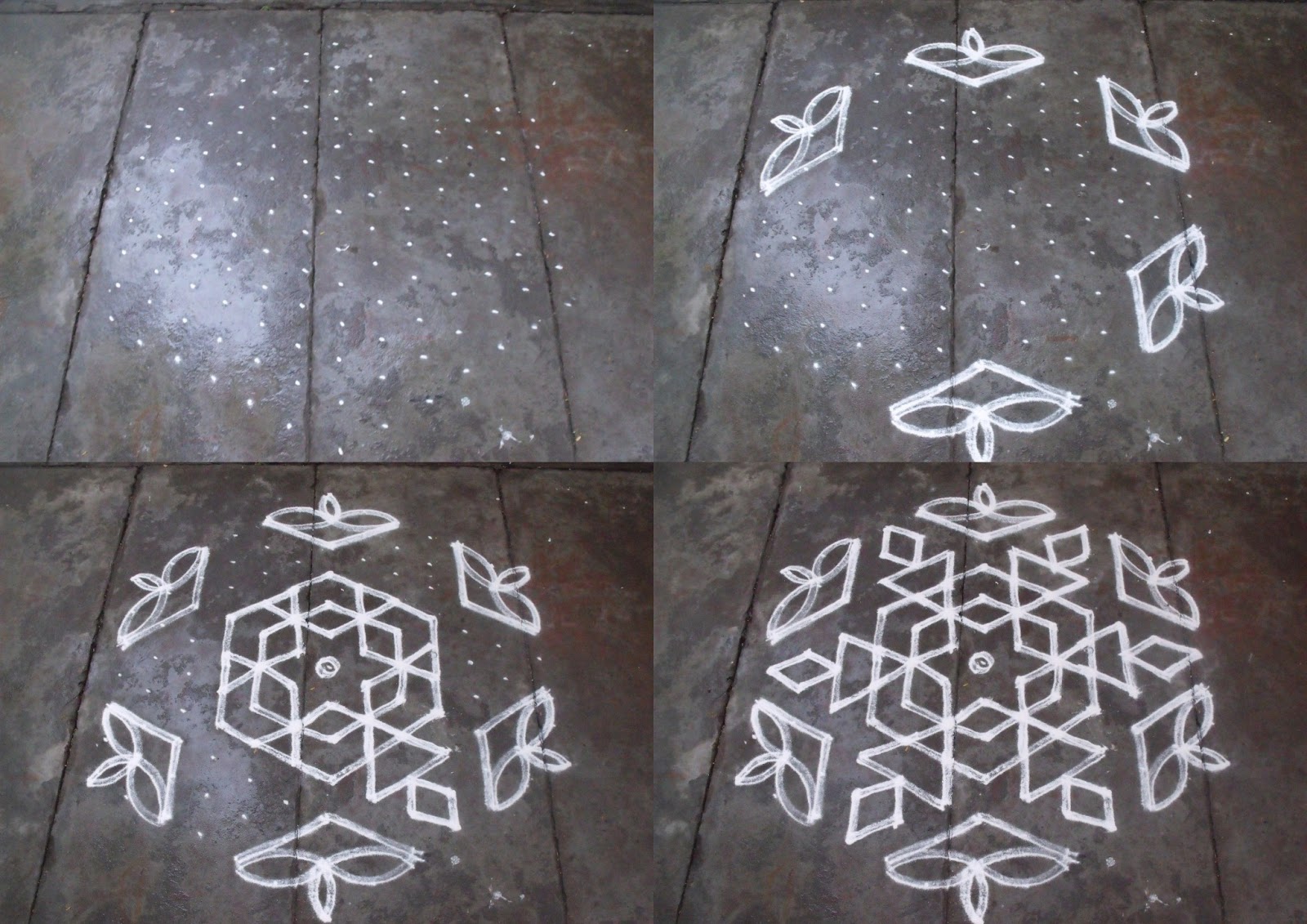 Rangoli designs/Kolam [S.No101] 137 sandhu pulli kolam Lamp kolam