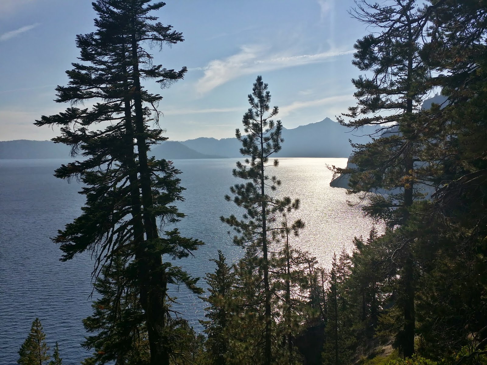 view of Crater Lake from the Cleetwood Cove Trail
