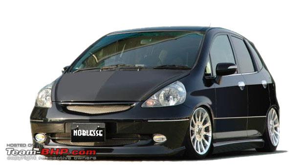 Modifikasi Honda Jazz Dengan Tampilan Ceper dengan perpaduan warna title=