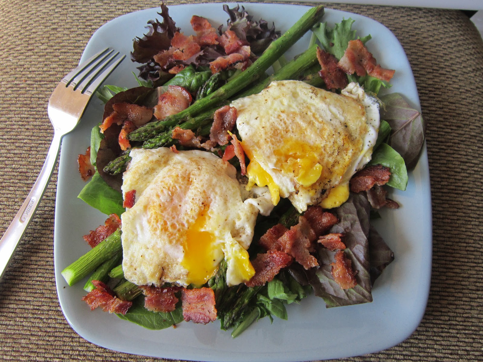 A Taste of Home Cooking Guest Post Bacon, Egg and Asparagus Salad