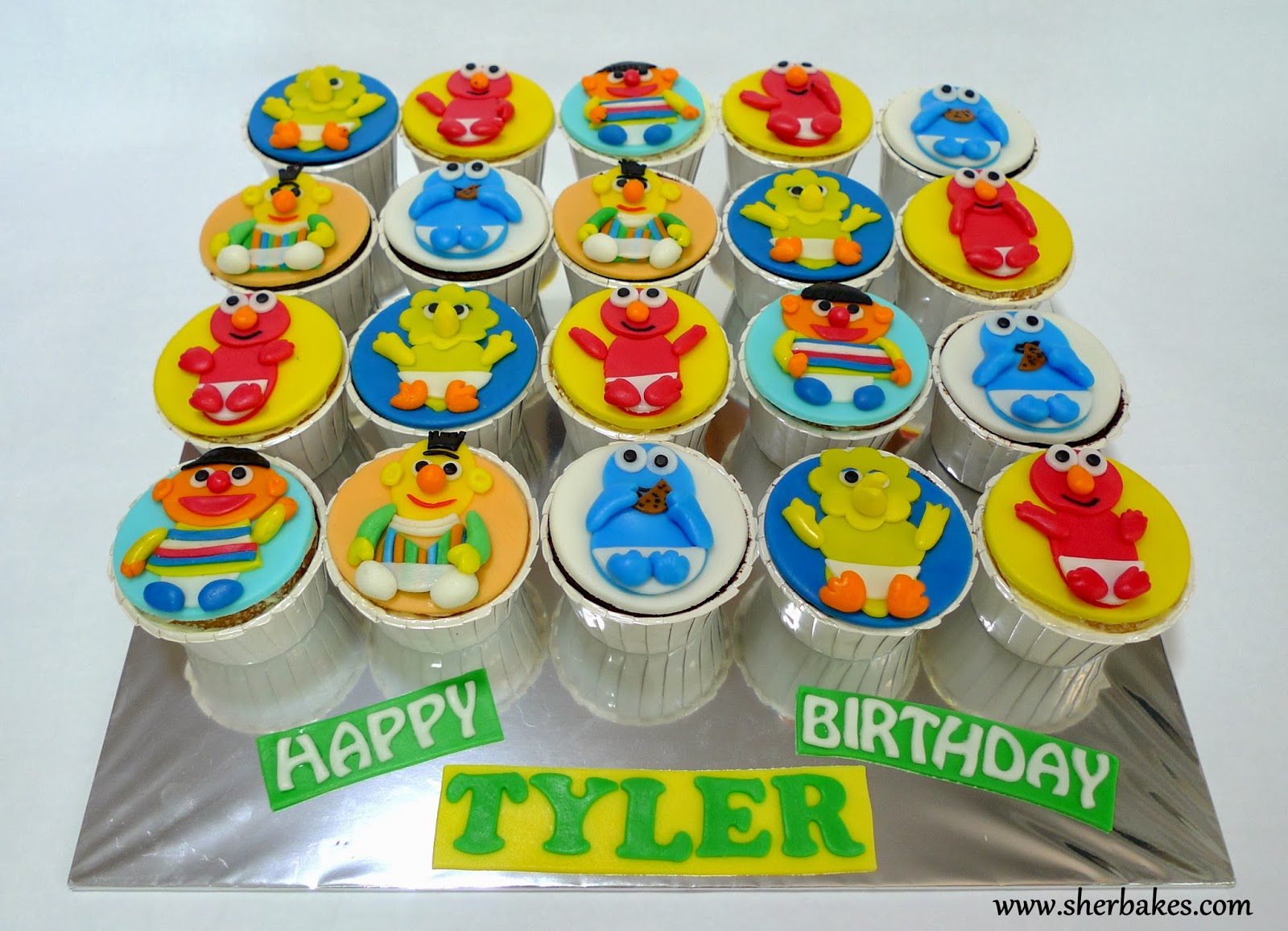 sesame street cupcakes
