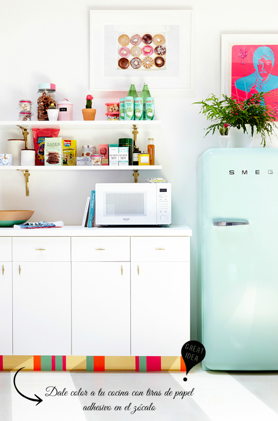 Nevera smeg en el estudio de trabajo de Oh!joy