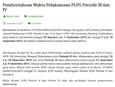 PLPG UNSIL 2015 Periode 3 dan 4 PLPG UNSIL 2015 Periode 3 dan 4