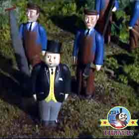 Sir Topham Hatt train Thomas and his friends Henry the tank engine the Scottish castle flagpole flag