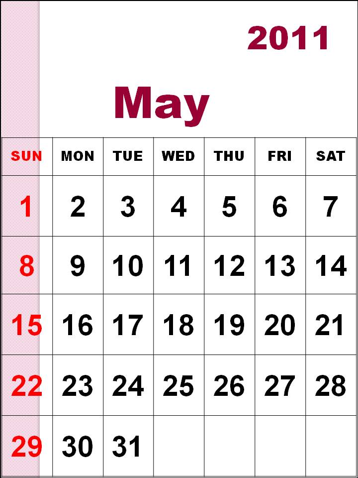 blank calendar 2011 may. Free Printable May 2011