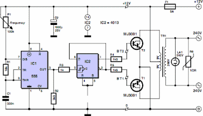 Cheap 12V to 220V Inverter Circuit Diagram