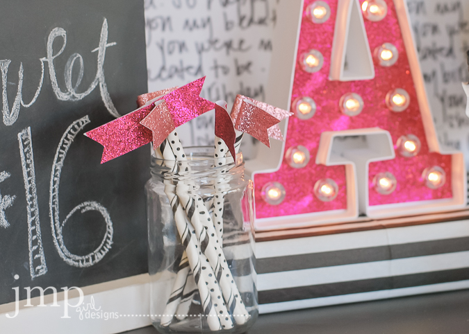 Sweet Sixteen Marquee Love | @jamiepate How to celebrate a meaningful birthday and decorate a party Heidi Swapp Marquee Love style