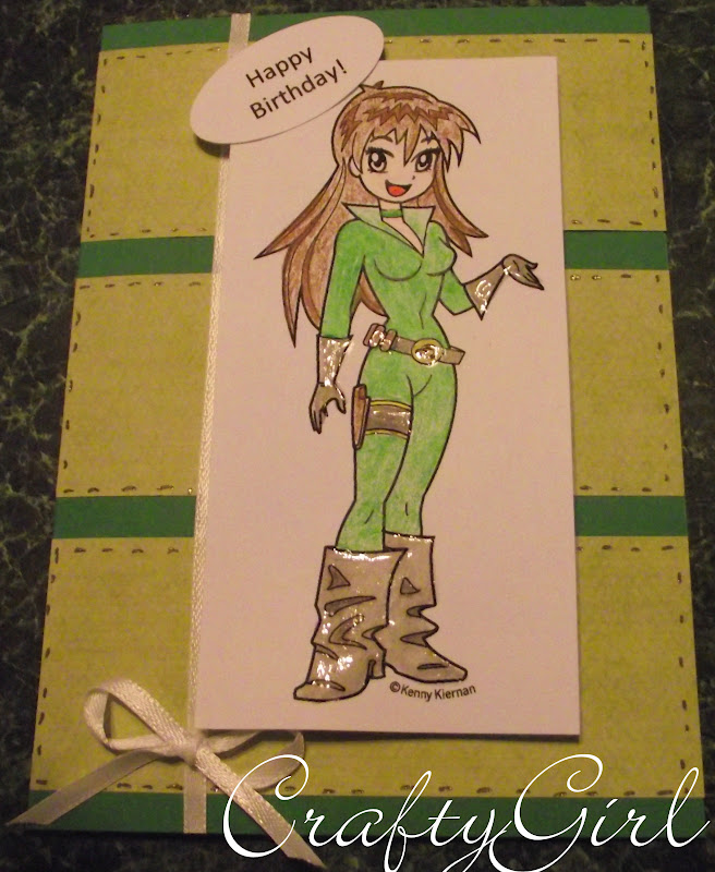 CraftyGirl Cards and Crafts: Anime Girl Birthday Card