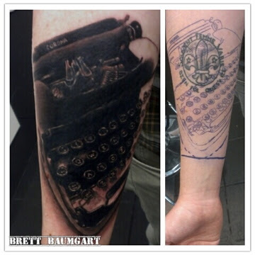 Premium Tattoo Oakland Brett Baumgart-Realistic Typewriter Tattoo-