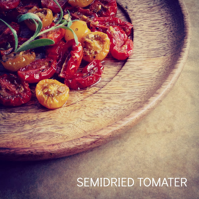 Langtidsbagte semidried tomater - Mit livs kogebog