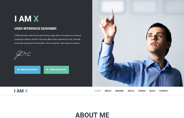 I AM X – Creative Personal Resume Template