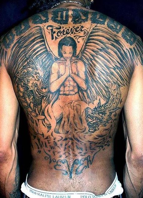 Angel Tattoo On Back Angel Tattoo On Back