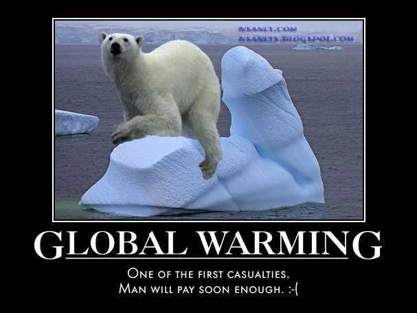 Nsaney'z Posters II: Global Warming: Polar Bear on melting iceberg