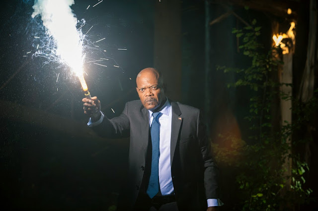 Samuel L. Jackson plays a fictional black US president in this Finnish production. Samuel L Jackson Big Game still