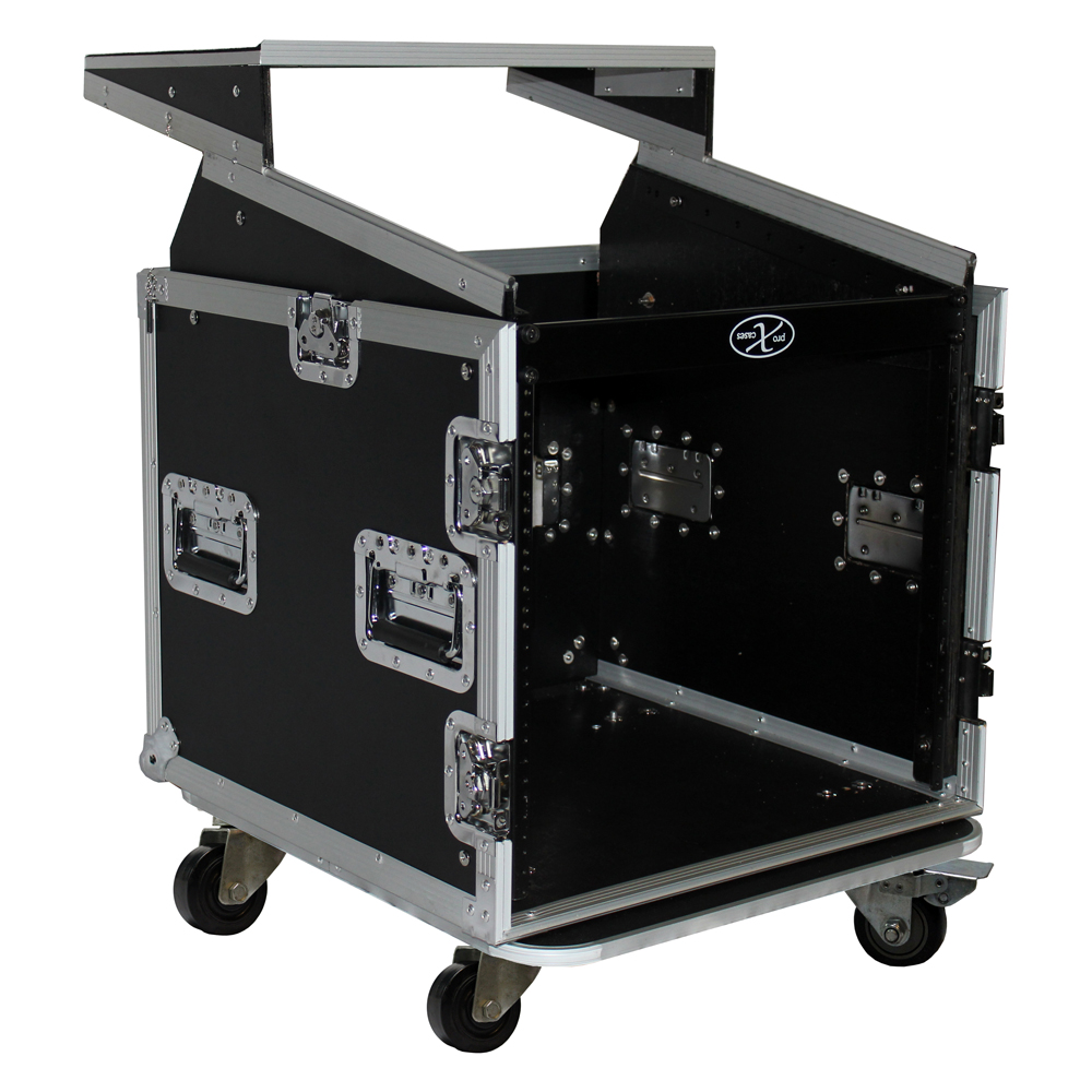 Pro X Cases ProX T10MRLT 10 Space Amp 10 Slanted Top 10U 10U Mixer DJ