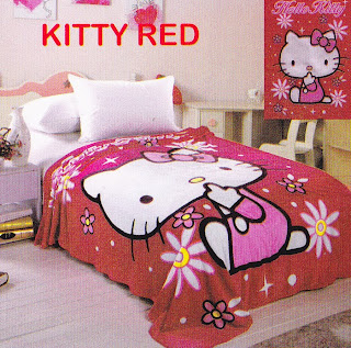 Selimut Sutra Panel Belladona Kitty Red Selimut Sutra Panel Belladona Kitty Red