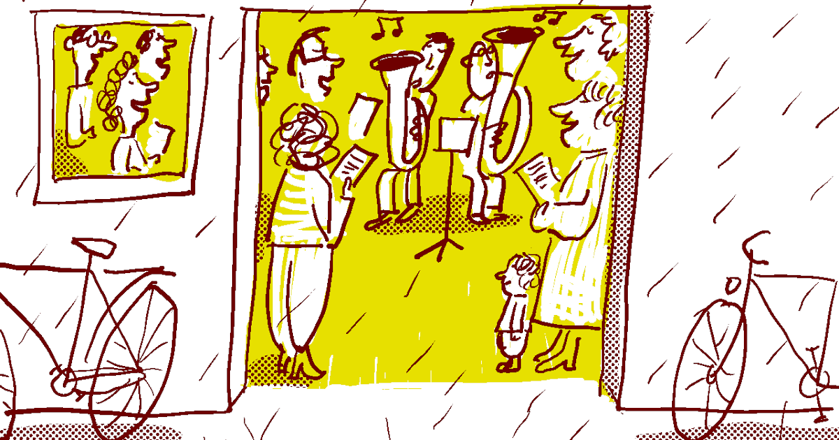 Tageszeichnungen von Martin Graf: Garagenmusik