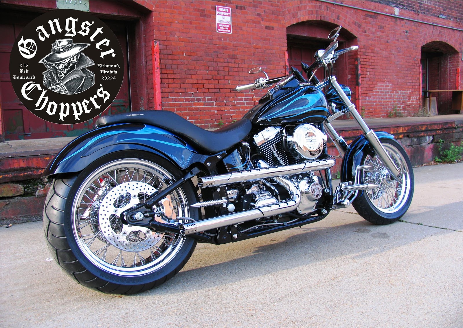 GANGSTER CHOPPERS Gangster Choppers the "Black & Blue" bike