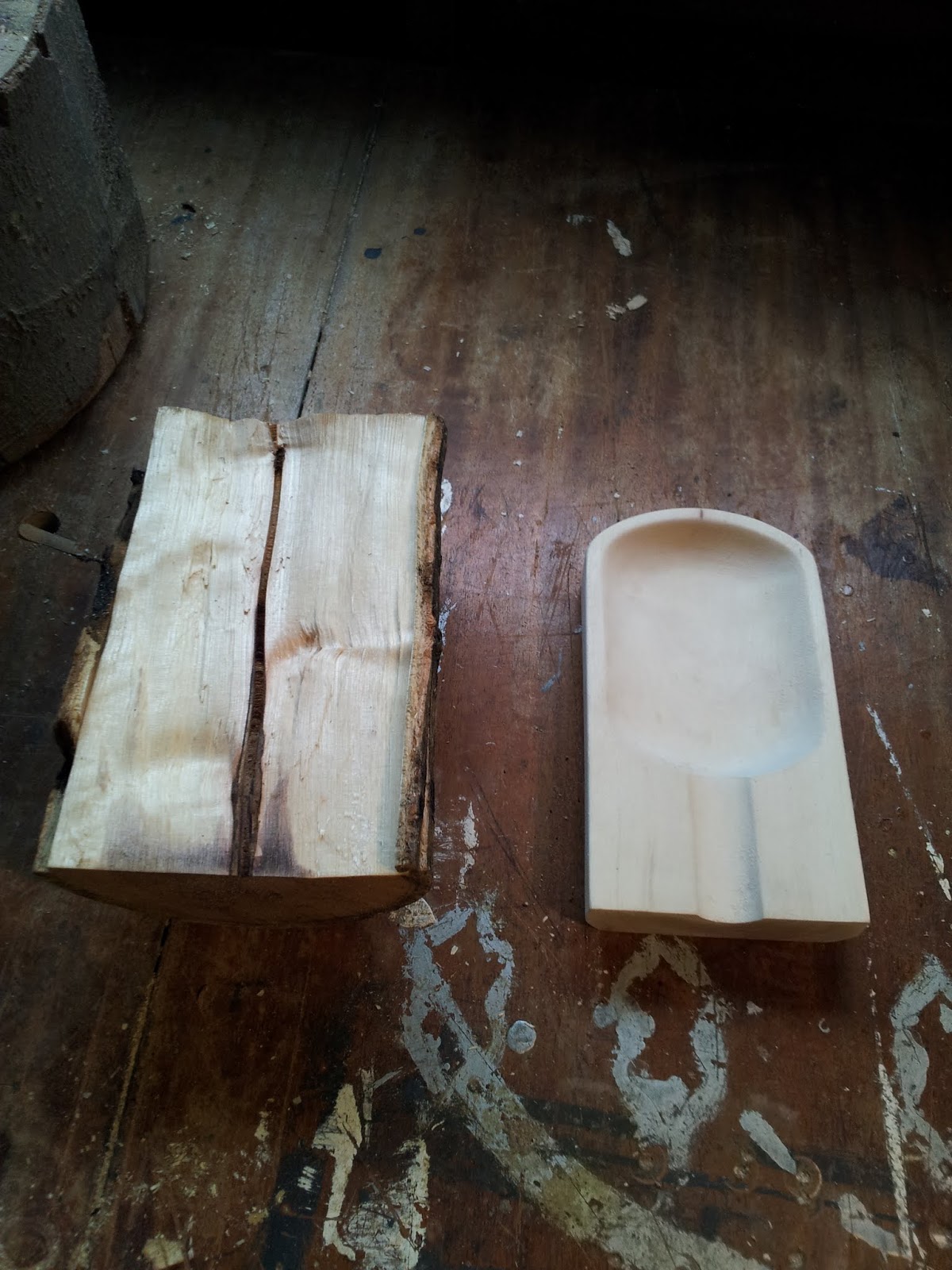 Because the wood was so damp I decide just to rough the work out with