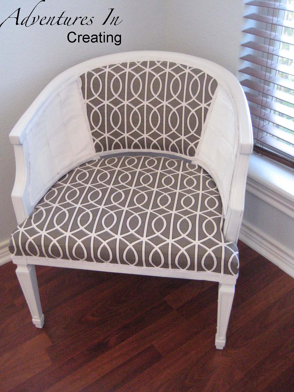 Adventures In Creating: Reupholstered Cane Chair