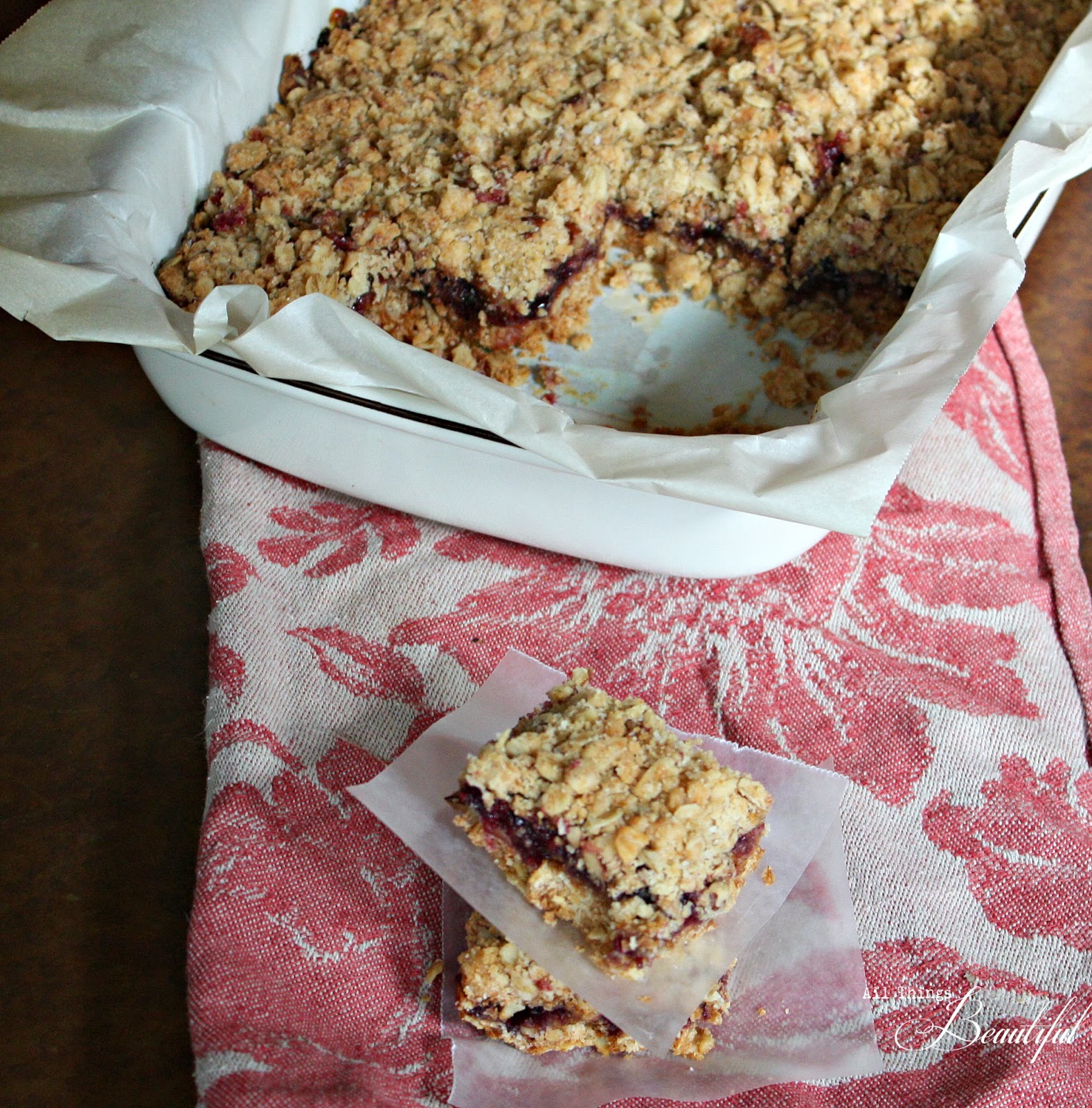 All Things Beautiful Raspberry Granola Bars