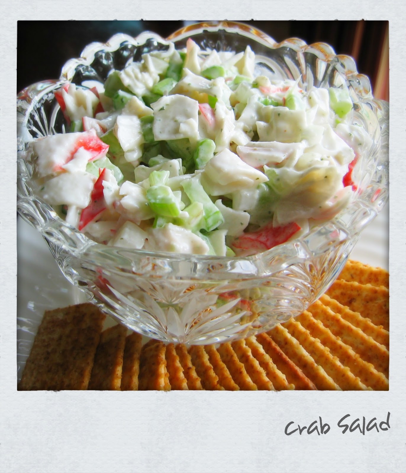 Pink Cookies with Sprinkles: Crab Salad... so yummy for summer!