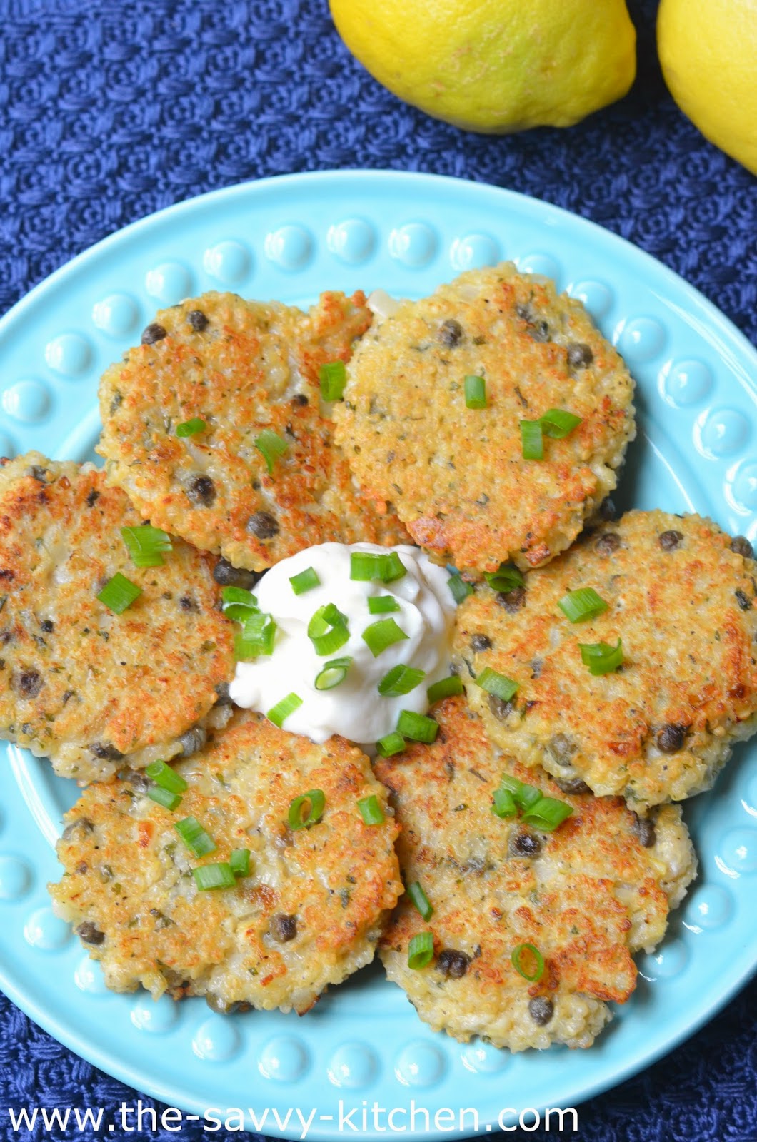 The Savvy Kitchen Lemon Caper Quinoa Patties (GlutenFree)