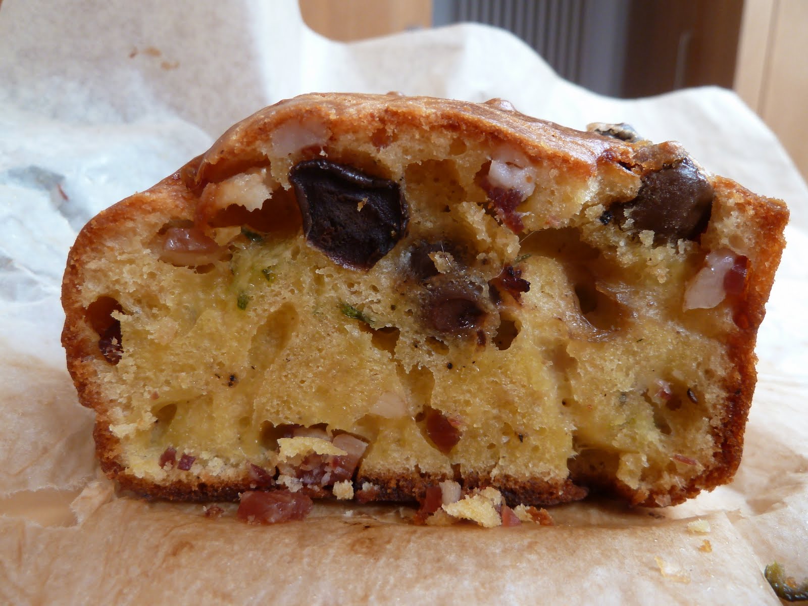 The Wandering Cook Olive and pancetta bread