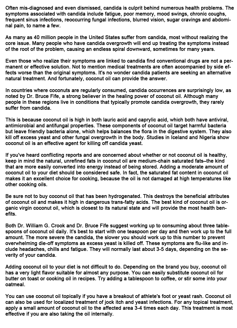 Candida Cure Without Diet