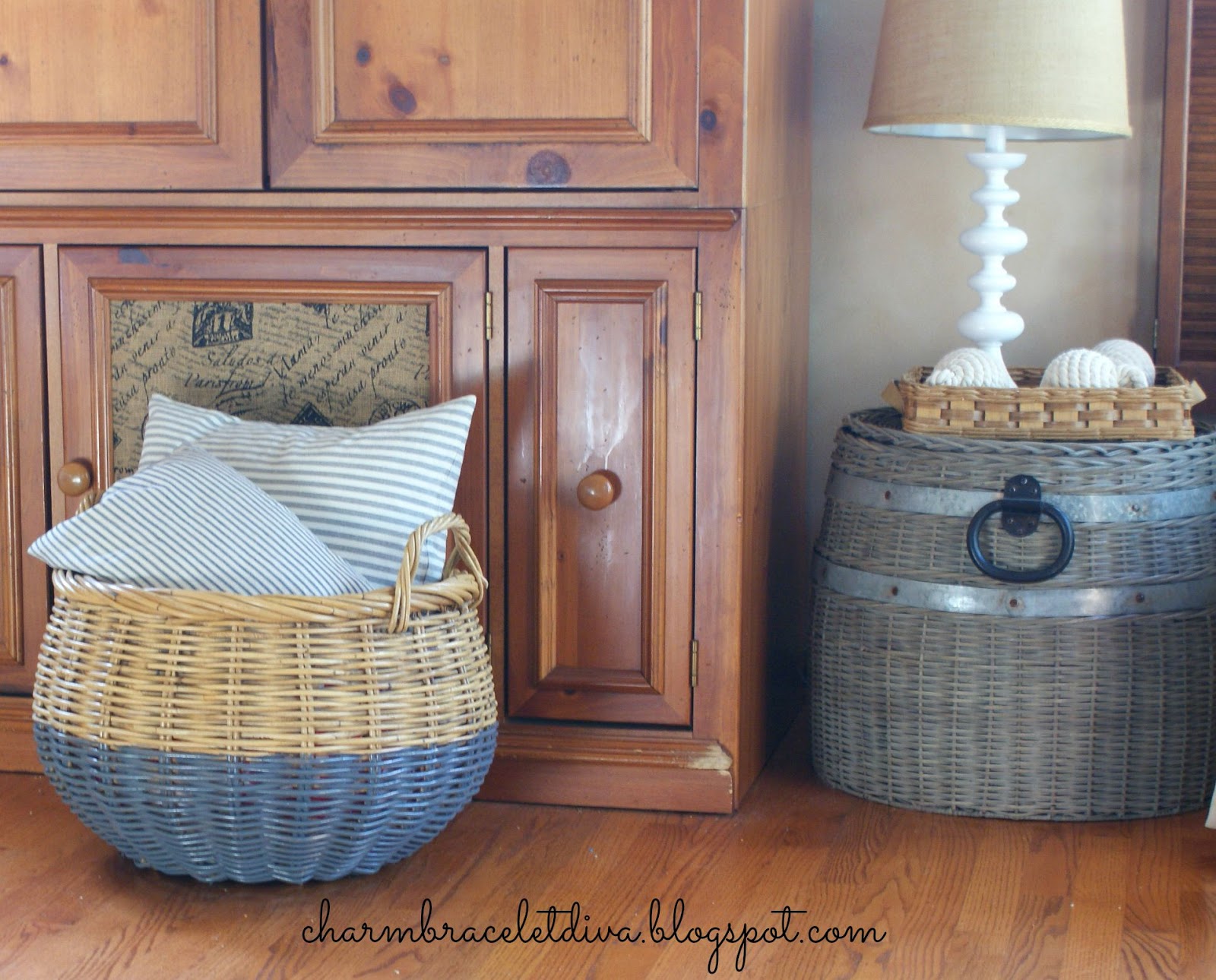 Our Hopeful Home How to Transform a Thrifted Basket With Paint