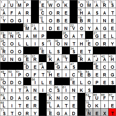 Newsday.com - January 1 2017 Crossword Puzzle Answer