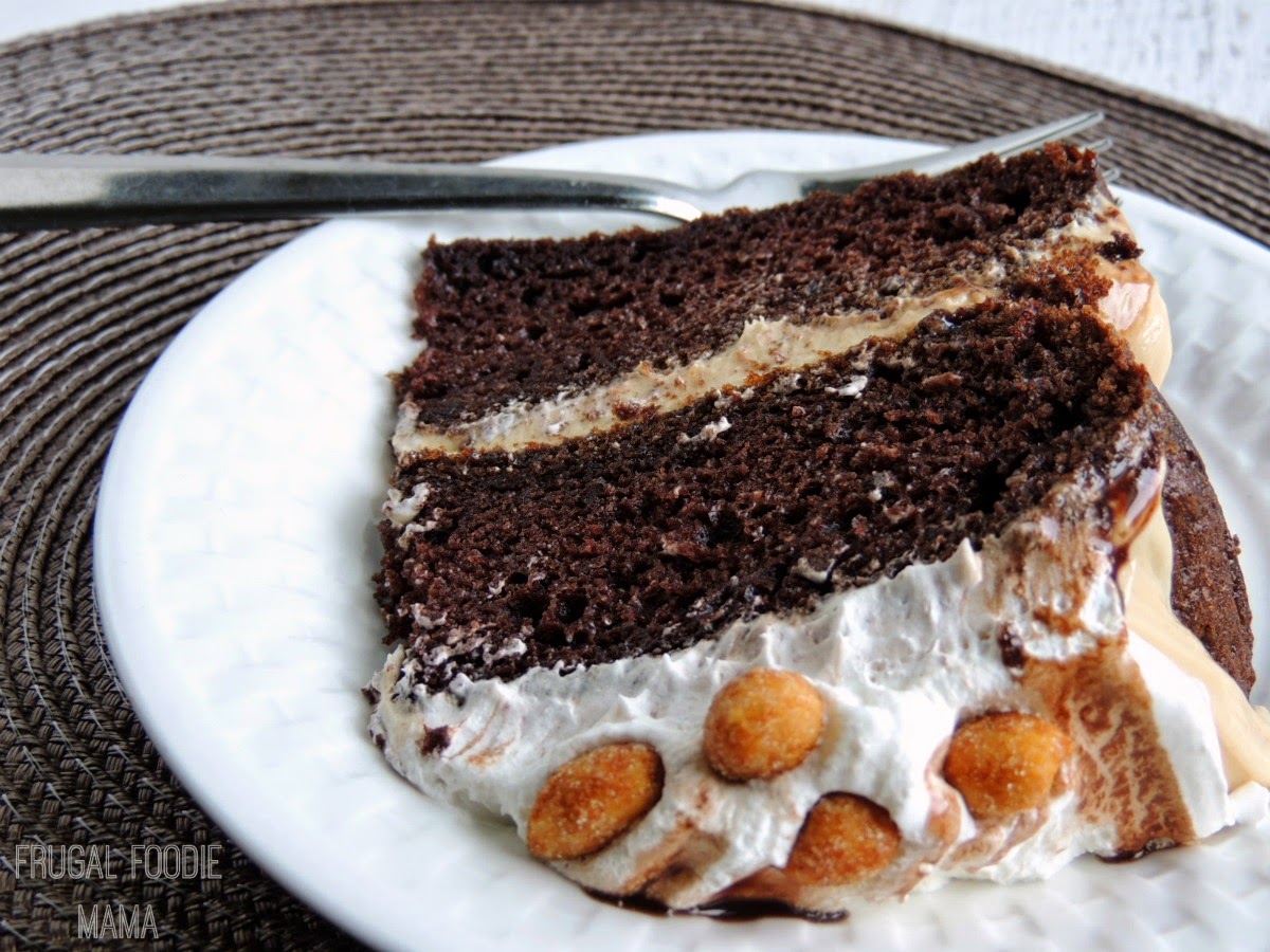 Frugal Foodie Mama Triple Chocolate Peanut Butter Mousse Cake