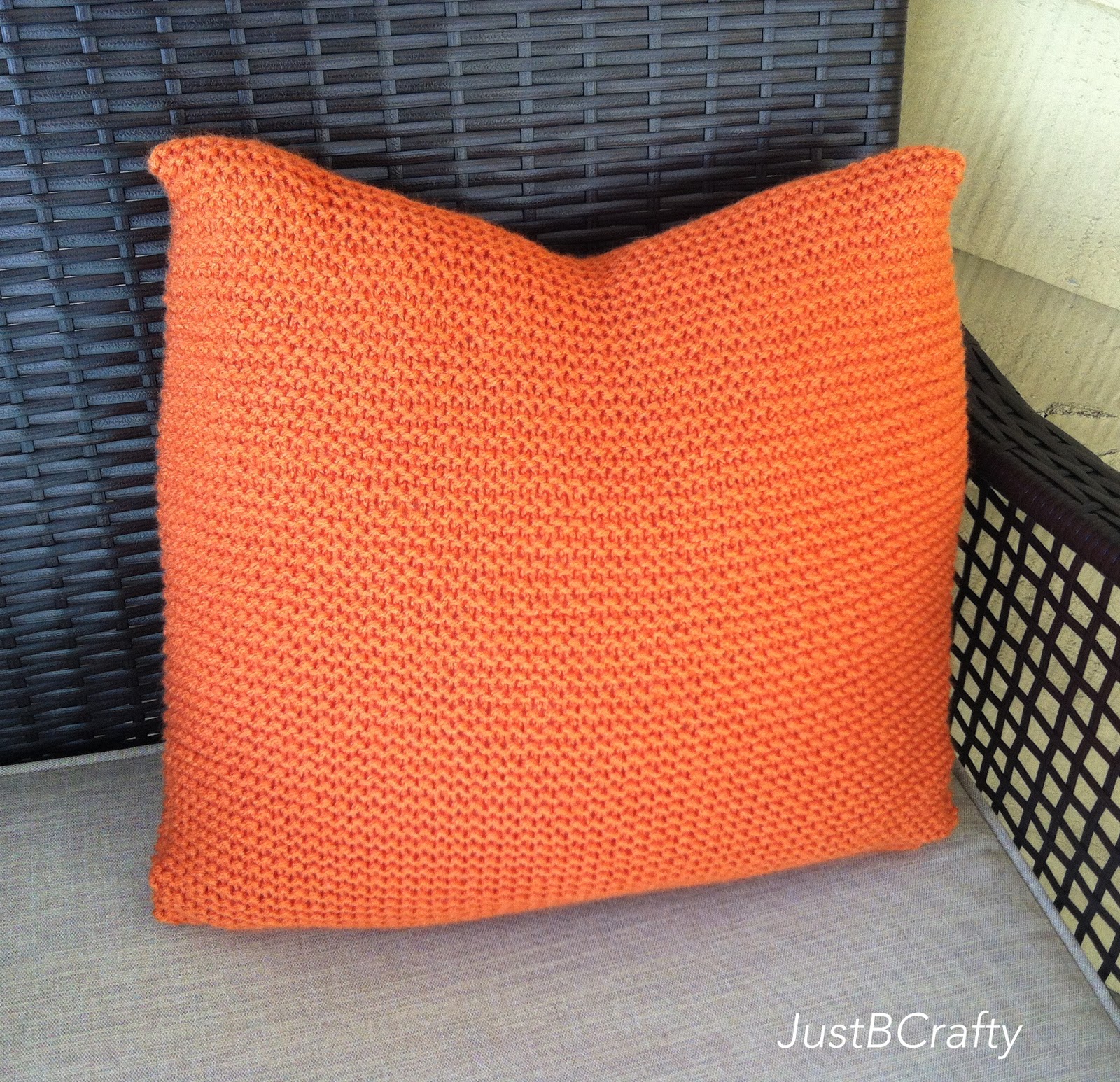 DIY Crate and Barrel Inspired Simple Knit Pillow Just Be Crafty