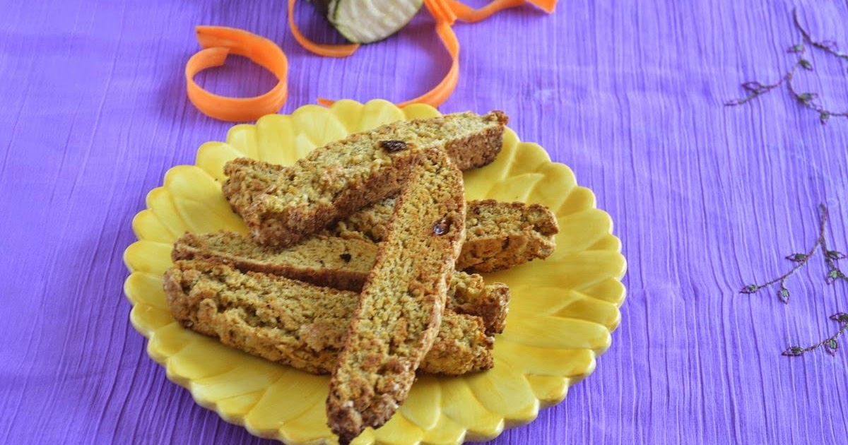 Eggless Zucchini Carrot Biscotti Tamalapaku