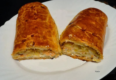 Rollo De Hojaldre Con Salmón Ahumado