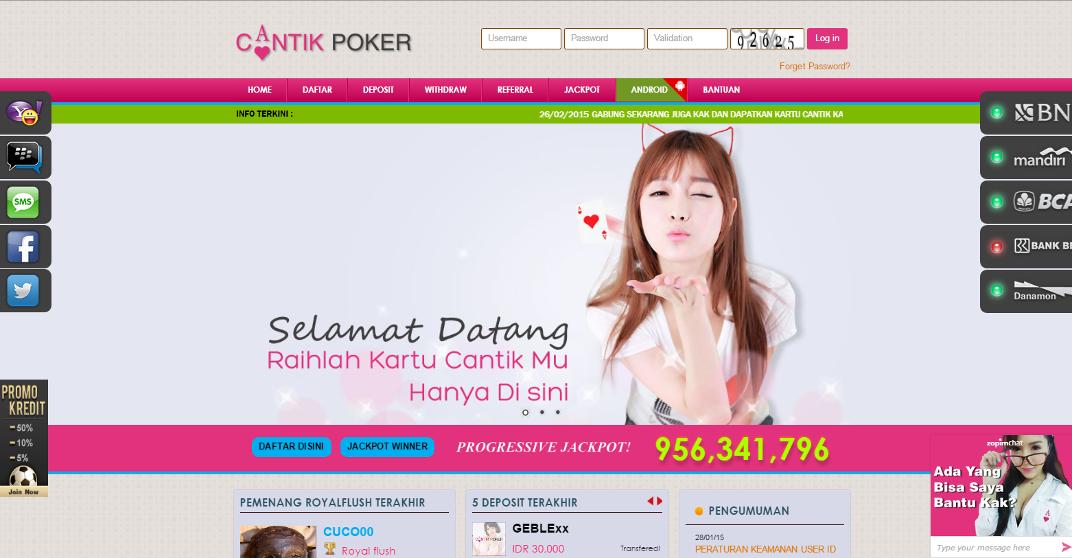 Poker Club Online Indonesia cantikpoker.com