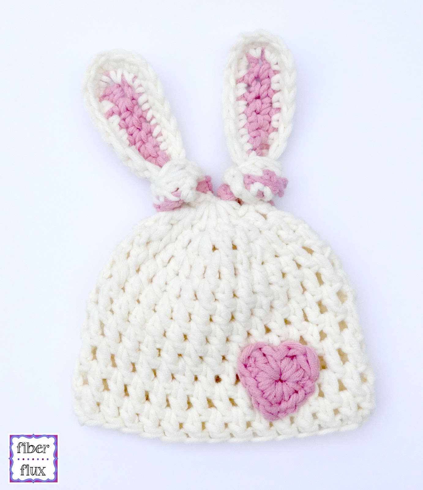 Fiber Flux: Free Crochet Pattern...Newborn Bunny Knot Hat!