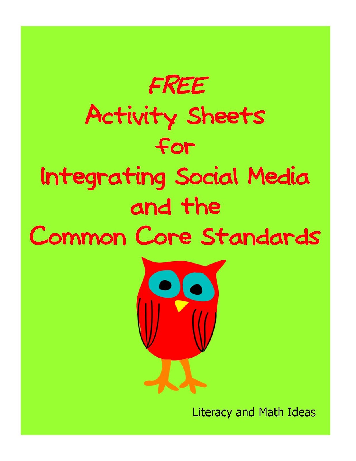 Simply Centers Common Core Freebie Activities for Integrating the Common Core and Social Media