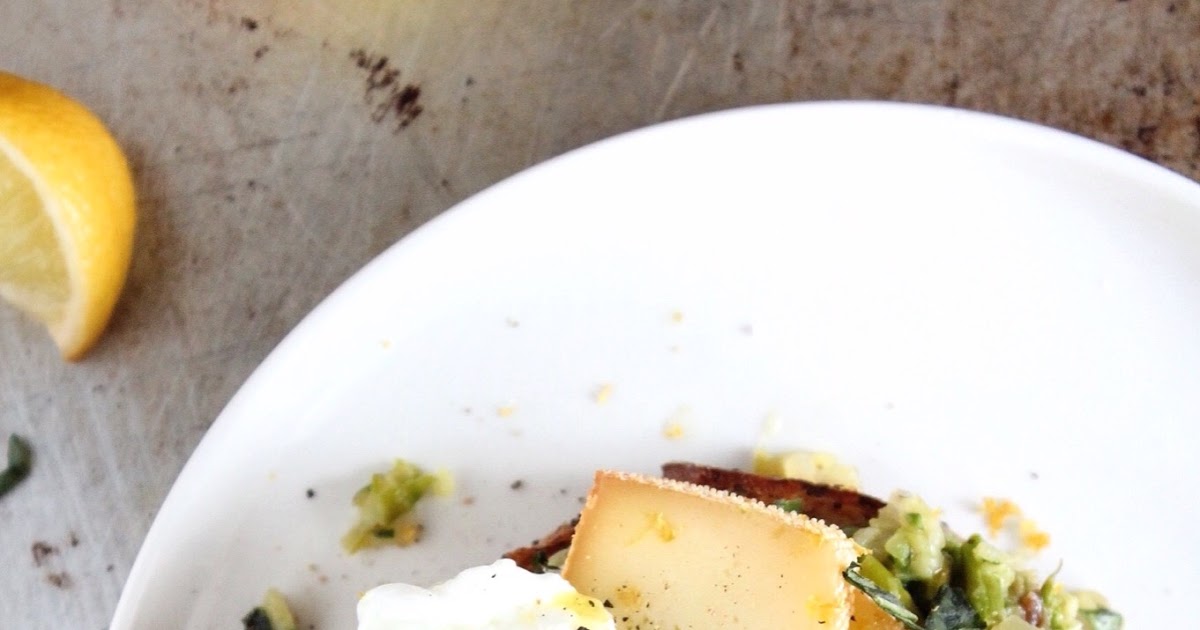 My Chouchoux Asparagus & Zucchini Tartine with Poached Egg, Cheese